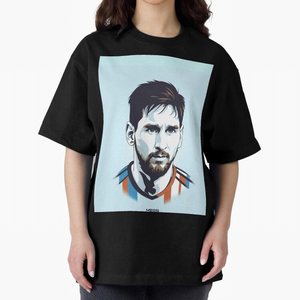 Messi Pop Art Portrait Graphic T-Shirt Keep the Match Day Mood of Match Day Hype around FIFA World Cup 2026 USA Canada Mexico, Neymar, Argentina and Brazil, Classic Soccer Heritage, Championship Pressure, Fan Loyalty and International Pride; Built