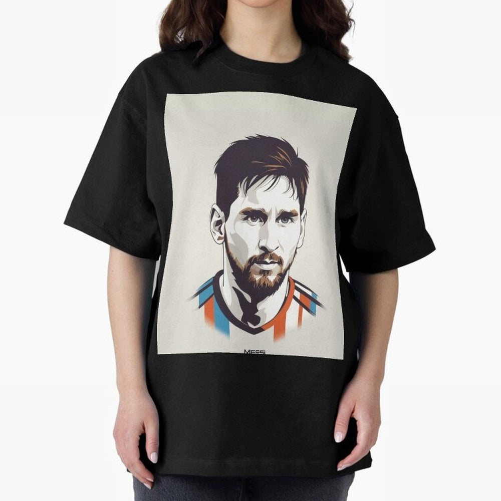 MESSI POP ART Graphic T-Shirt Experience the Global Stage of Match Day Hype around FIFA World Cup 2026 Group Stage, Messi, CR7 and Mbappe, Portugal, Spain and Germany, Retro Football Energy, Iconic Rivalries, Trophy Chase Drama and Stadium