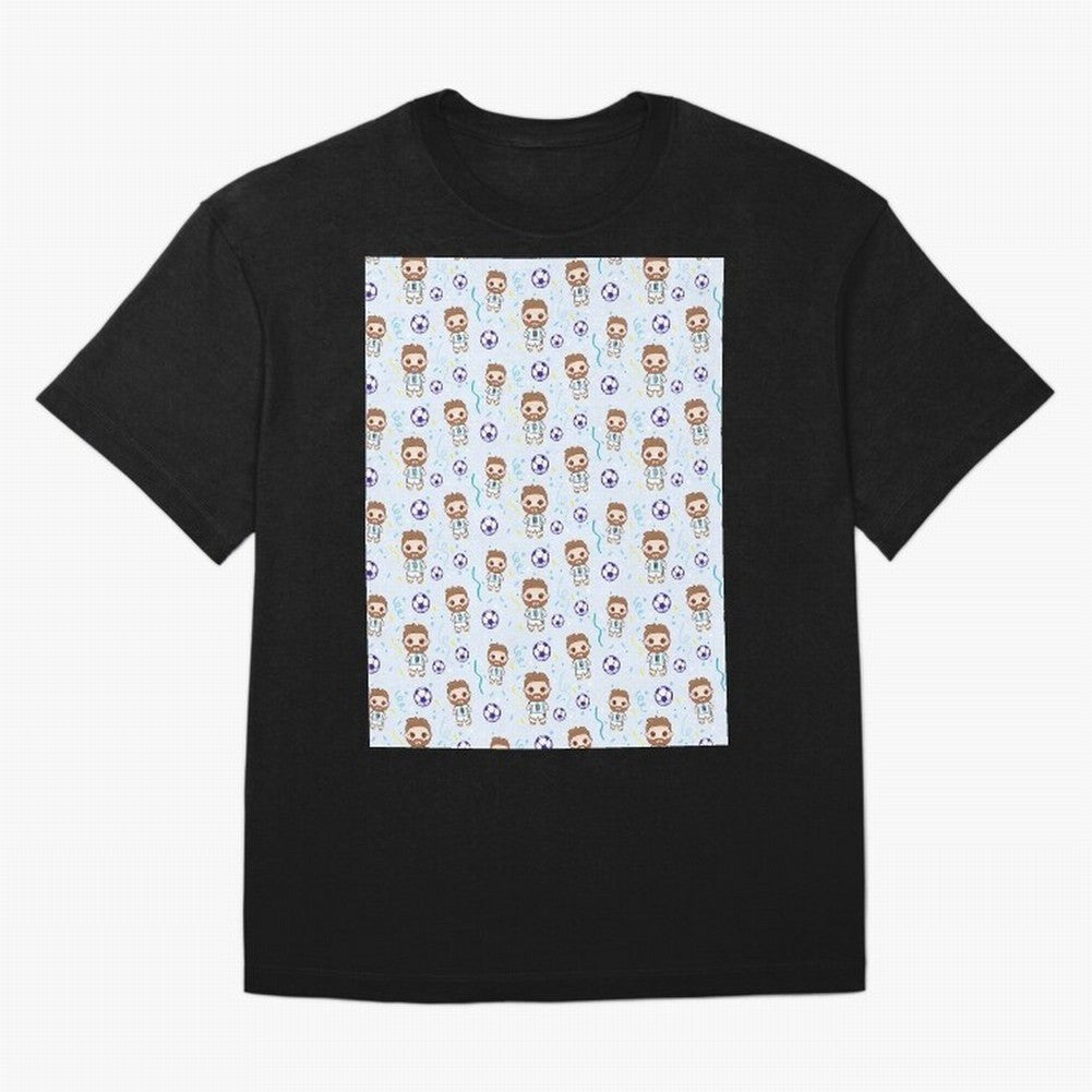 Football Player Pattern Graphic T-Shirt Join the Countdown to FIFA World Cup 2026 Group Stage Spirit, with Brazil, Portugal and Argentina, CR7, Football History, Final Match Energy, Crowd Noise and Once in a Lifetime Moments; Perfect for Fans,