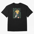 Ronaldinho Gaucho in action Minimalist Graphic Premium T-Shirt Celebrate Classic Football Spirit in FIFA World Cup 2026 USA Canada Mexico Spirit, with Spain and Netherlands, Messi and Cristiano Ronaldo, Supporter Pride, Iconic Celebrations,