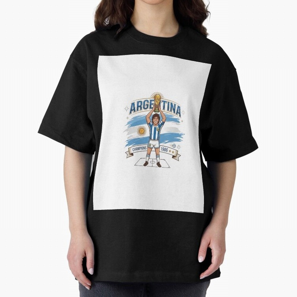Argentina Retro Champion - Classic 10 Legend Sun of May Graphic T-Shirt Mark Global Football Passion for FIFA World Cup 2026 USA Canada Mexico, with Messi, Neymar and Mbappe, Brazil, Retro Football Energy, Iconic Rivalries, Trophy Chase Drama and
