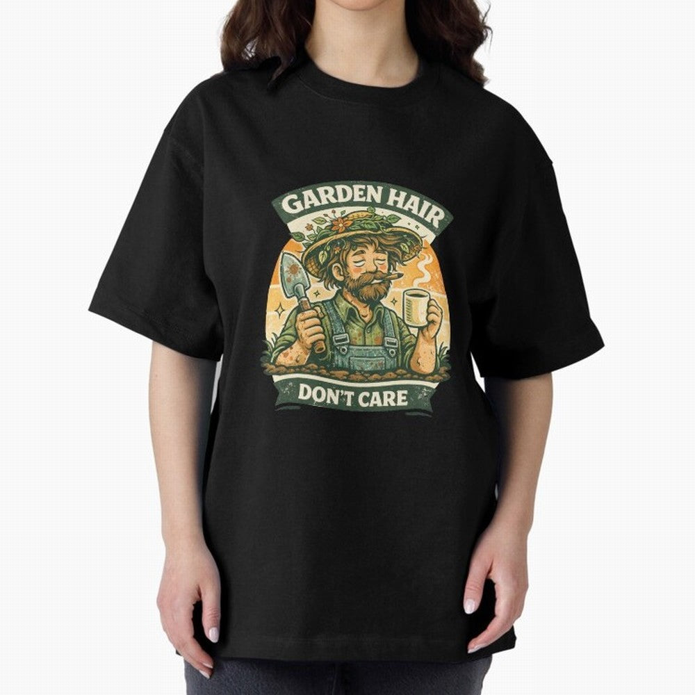 Garden Hair Don't Care - Funny Retro Gardener for Men Classic T-Shirt Follow the Road to Global Football Passion for FIFA World Cup 2026 USA Canada Mexico, Built around CR7 and Messi, Brazil, Retro Football Energy, Iconic Rivalries, Trophy Chase