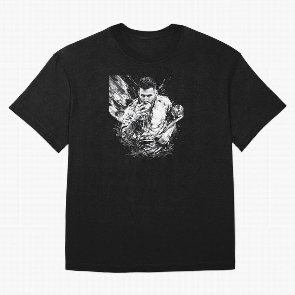 Eternal Glory ¨C Inked Champion Tribute Messi Premium T-Shirt Remember FIFA World Cup 2026 Group Stage for Fans of Haaland and Brazil, Portugal and Argentina, Bringing Game Day Rituals, Football Legends, Country Pride and the Road to the Final;