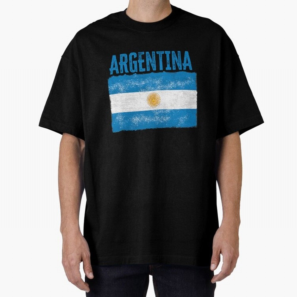 Argentina Oversized T-Shirt Mark FIFA World Cup 2026 Spirit, Capturing Germany, Neymar, Supporter Pride, Iconic Celebrations, Legendary Names and Global Match Day Energy; Perfect for People Who Love Argentina, Brazil, France, England, Germany,