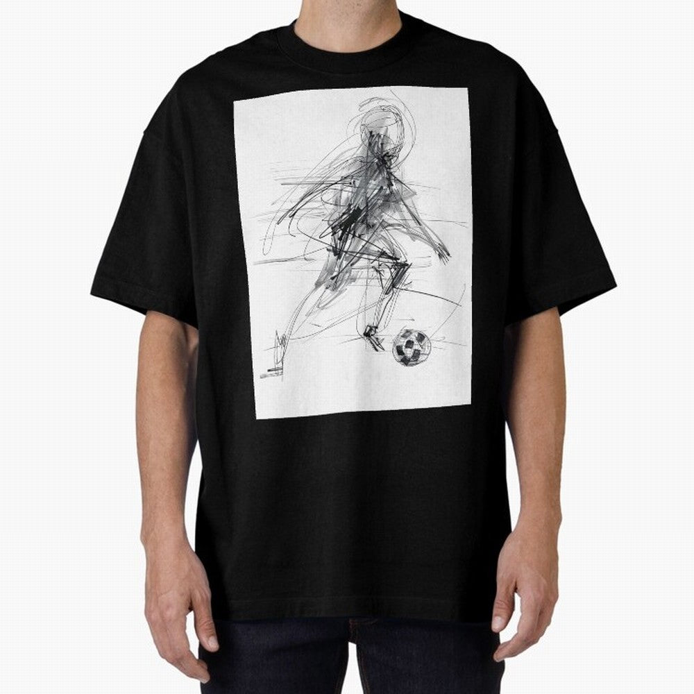 Abstract Soccer Player Sketch ¡ª Minimal Line Art Design Premium T-Shirt Remember the FIFA World Cup 2026 USA Canada Mexico Journey through Cristiano Ronaldo Highlights, Argentina and Brazil Pride, Soccer Culture, Superstar Moments, National Team