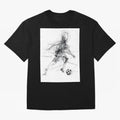 Abstract Soccer Player Sketch ¡ª Minimal Line Art Design Premium T-Shirt Remember the FIFA World Cup 2026 USA Canada Mexico Journey through Cristiano Ronaldo Highlights, Argentina and Brazil Pride, Soccer Culture, Superstar Moments, National Team