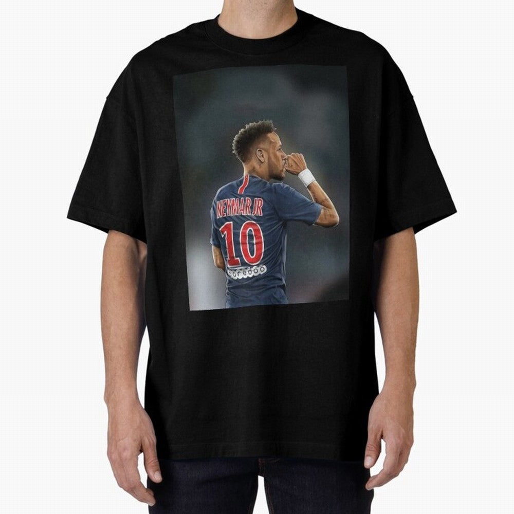 Neymar Watercolor Art Oversized T-Shirt Create Match Day Hype around FIFA World Cup 2026, Messi, CR7 and Mbappe, Argentina and Brazil, Stadium Chants, National Pride, Trophy Dreams and Unforgettable Football Memories; Created for Match Day Parties,
