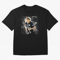 Neymar Run Oversized T-Shirt Honor the Football Icons of FIFA World Cup 2026 Spirit, Featuring England, Messi, Vintage Soccer Flavor, Modern Football Stars, National Flags and Final Night Emotion; Great for Watch Parties, Sports Bars, Family