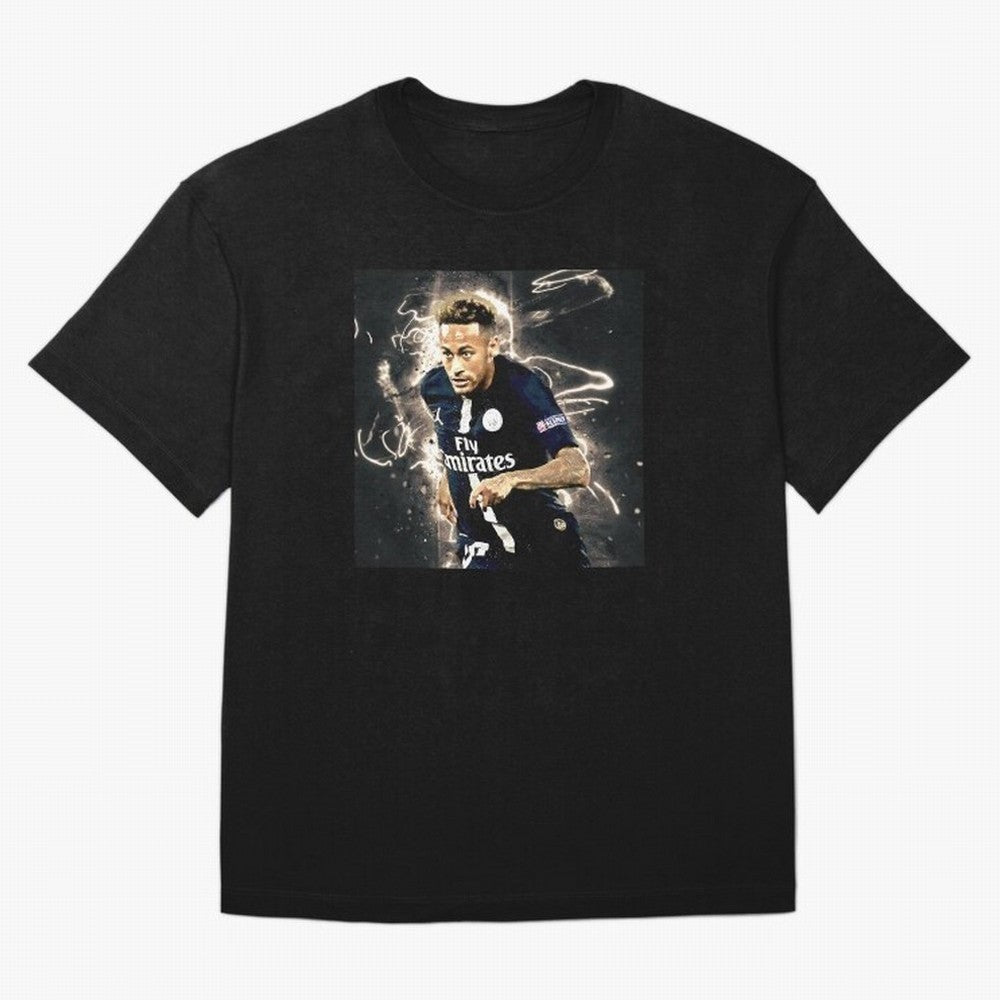 Neymar Run Oversized T-Shirt Honor the Football Icons of FIFA World Cup 2026 Spirit, Featuring England, Messi, Vintage Soccer Flavor, Modern Football Stars, National Flags and Final Night Emotion; Great for Watch Parties, Sports Bars, Family