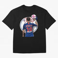 Art Neymar Illustration Classic T-Shirt Carry the Dream of FIFA World Cup 2026 USA Canada Mexico for Fans of Haaland and Germany, Bringing Vintage Soccer Flavor, Modern Football Stars, National Flags and Final Night Emotion; Perfect for Supporters