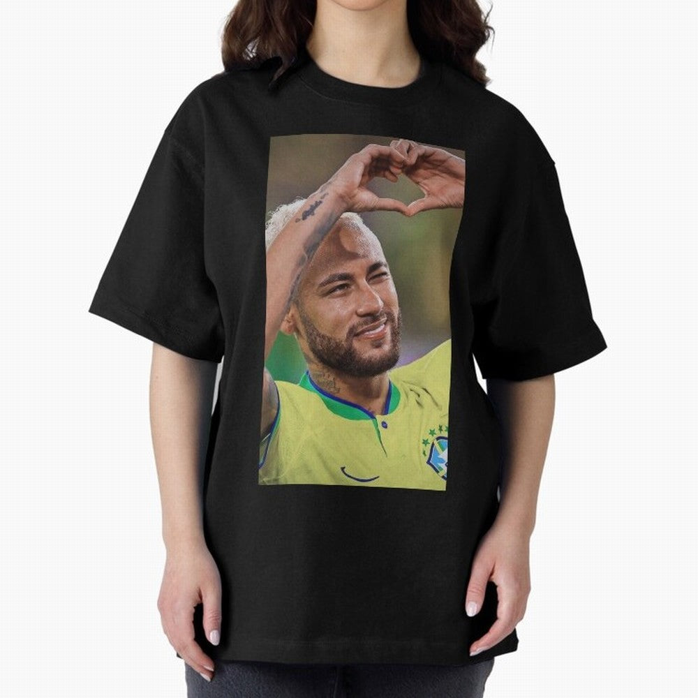 Neymar Jr Oversized T-Shirt Create Global Football Passion for FIFA World Cup 2026 Group Stage, Capturing Haaland and Mbappe, France, Goal Celebration Energy, Supporter Heritage, Football Icons and Worldwide Tournament Joy; Ideal for Football Dads,