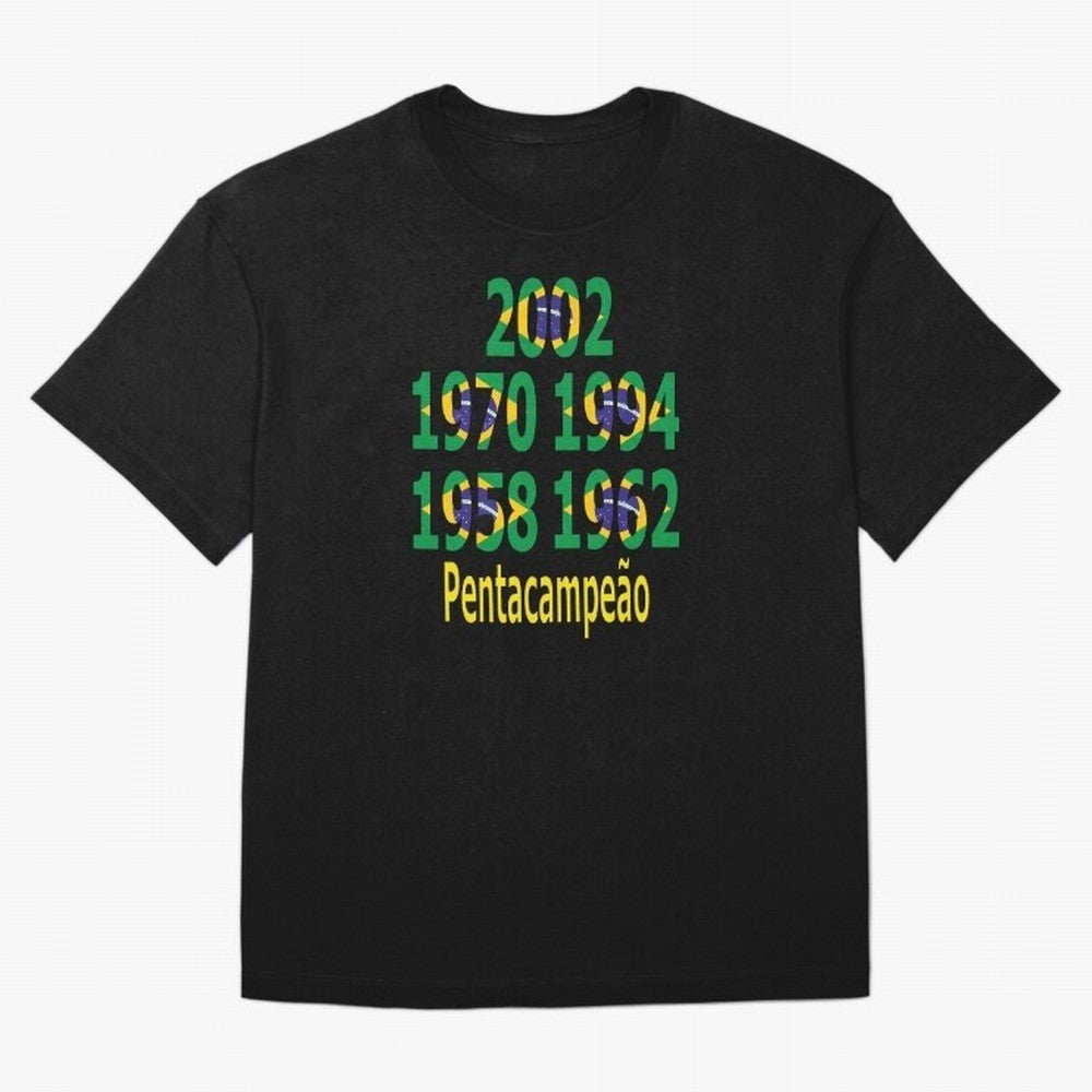 Brazil Five Stars - Champion Heritage Essential T-Shirt Support the Legends of FIFA World Cup 2026 USA Canada Mexico Highlighting Haaland and Mbappe, England and Germany Energy, Football History, Final Match Energy, Crowd Noise and Once in a