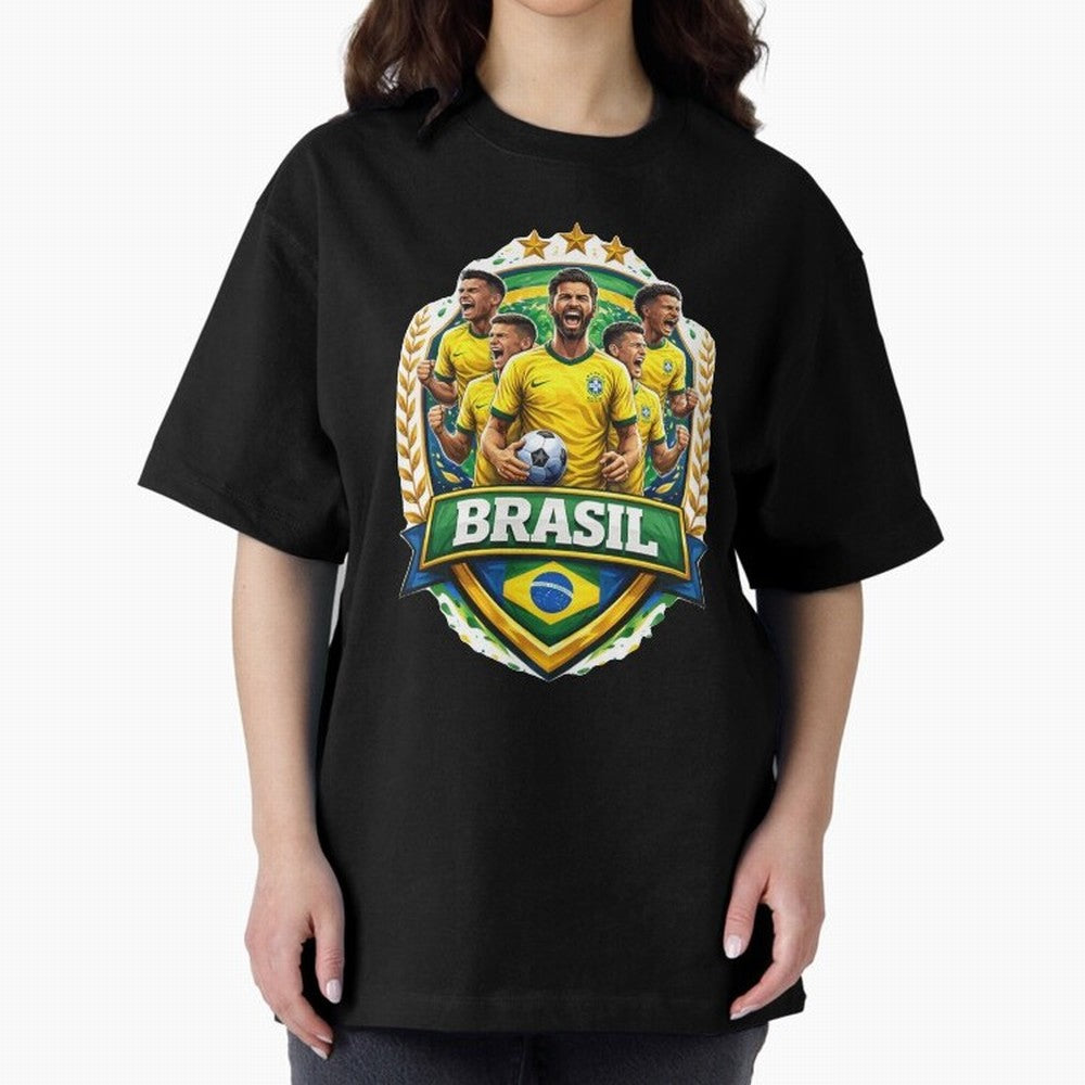 Brazil Football National Team Pride- Brazil Soccer Graphics Classic T-Shirt Follow the Road to FIFA World Cup 2026 USA Canada Mexico Spirit, Celebrating Portugal, Cristiano Ronaldo, Haaland and CR7, Classic Soccer Heritage, Championship Pressure,