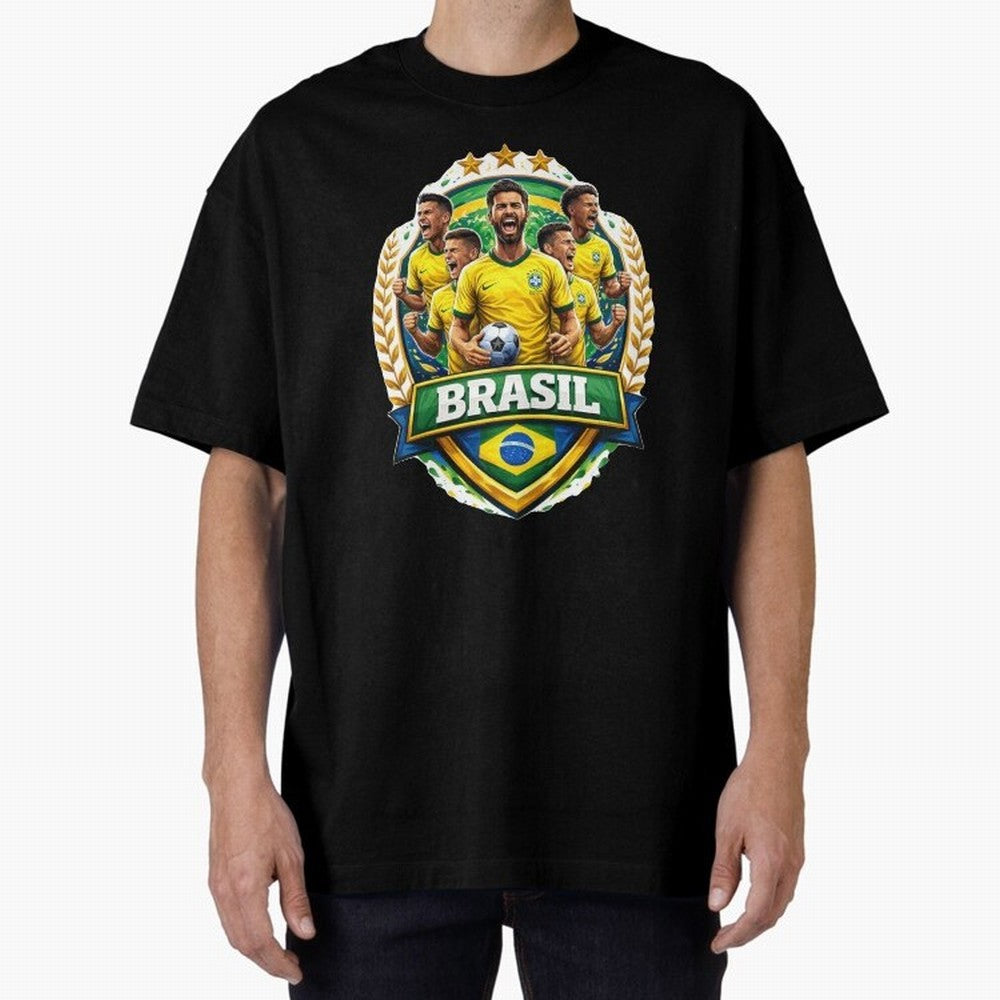 Brazil Football National Team Pride- Brazil Soccer Graphics Classic T-Shirt Follow the Road to FIFA World Cup 2026 USA Canada Mexico Spirit, Celebrating Portugal, Cristiano Ronaldo, Haaland and CR7, Classic Soccer Heritage, Championship Pressure,
