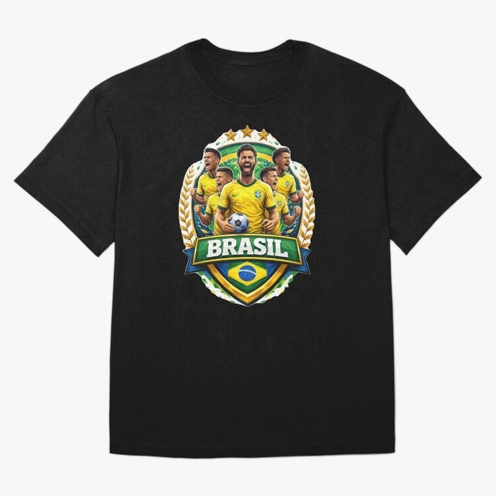 Brazil Football National Team Pride- Brazil Soccer Graphics Classic T-Shirt Follow the Road to FIFA World Cup 2026 USA Canada Mexico Spirit, Celebrating Portugal, Cristiano Ronaldo, Haaland and CR7, Classic Soccer Heritage, Championship Pressure,