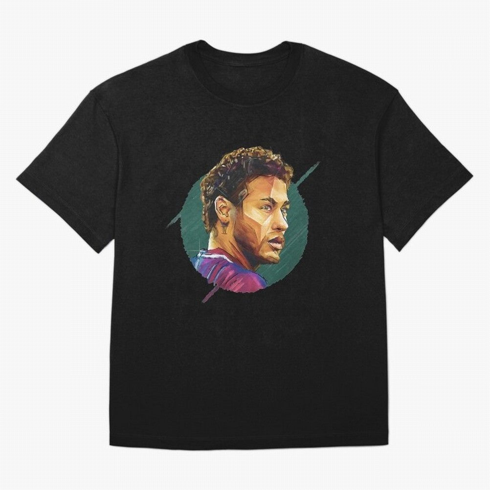 Geometric Neymar Classic T-Shirt Cheer for the FIFA World Cup 2026 Journey through CR7 and Messi Highlights, Argentina Pride, Sports Nostalgia, International Competition, Famous Players and Unforgettable Victories; Perfect for People Who Love