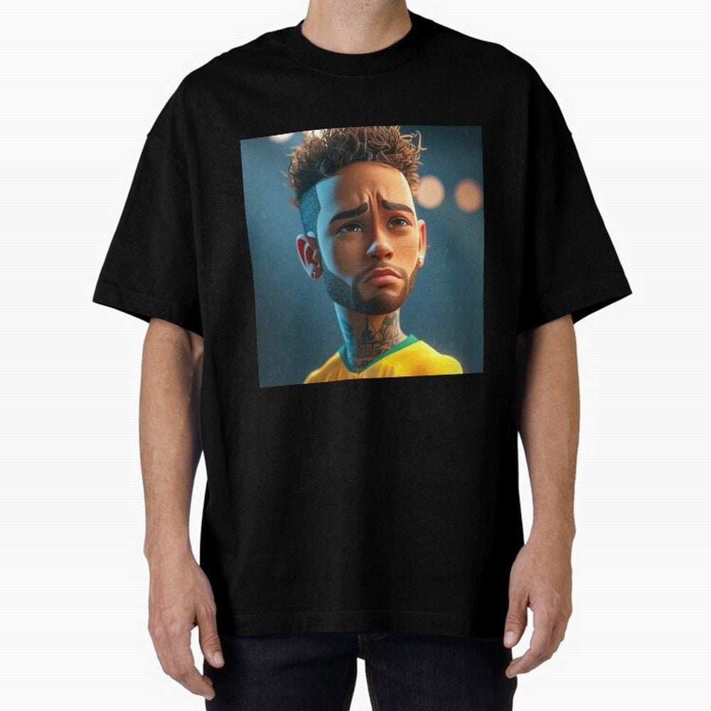 Neymar Jr cartoon picture Classic T-Shirt Share the Excitement of FIFA World Cup 2026 USA Canada Mexico Spirit, Centered on Spain, Cristiano Ronaldo, Haaland and CR7, Stadium Memories, Football Loyalty, International Chants and Championship