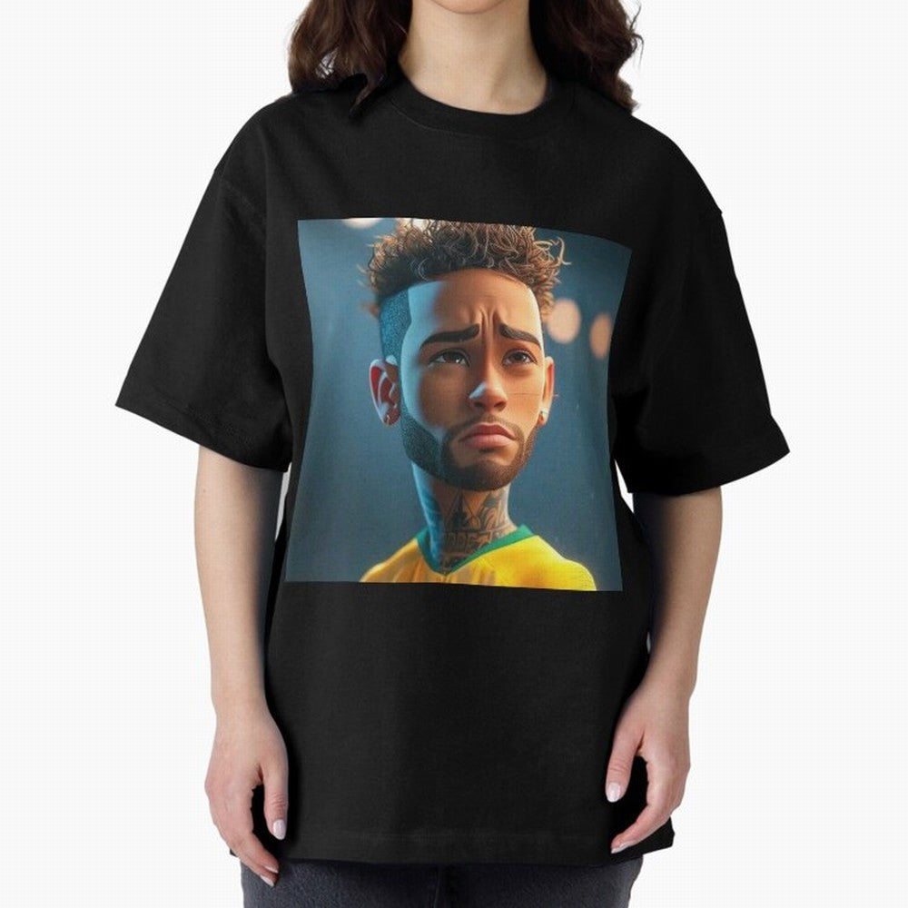 Neymar Jr cartoon picture Classic T-Shirt Share the Excitement of FIFA World Cup 2026 USA Canada Mexico Spirit, Centered on Spain, Cristiano Ronaldo, Haaland and CR7, Stadium Memories, Football Loyalty, International Chants and Championship