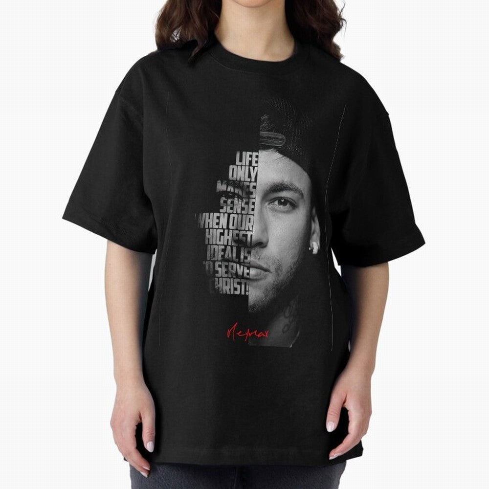 Black and white Neymar Jr quote. Classic T-Shirt Bring Global Tournament Vibes to Match Day Hype around FIFA World Cup 2026, Neymar, Argentina, France and Brazil, Champion Mindset, Group Stage Buzz, Knockout Tension and Passionate Fan Culture; Made