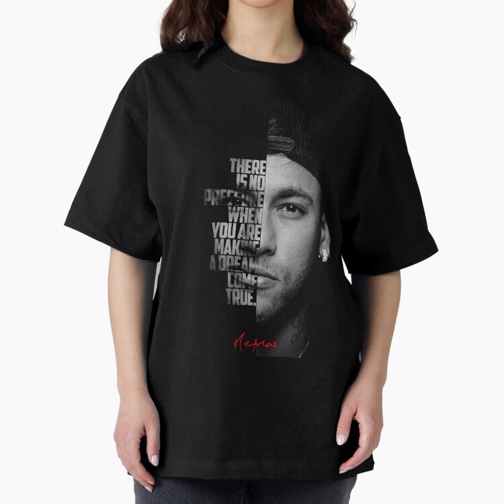 Black and white Neymar Jr quote. Classic T-Shirt Feel the Trophy Chase of Global Football Passion for FIFA World Cup 2026 USA Canada Mexico, Inspired by Haaland, England, Fan Favorite Moments, National Team Passion, Big Match Drama and Soccer