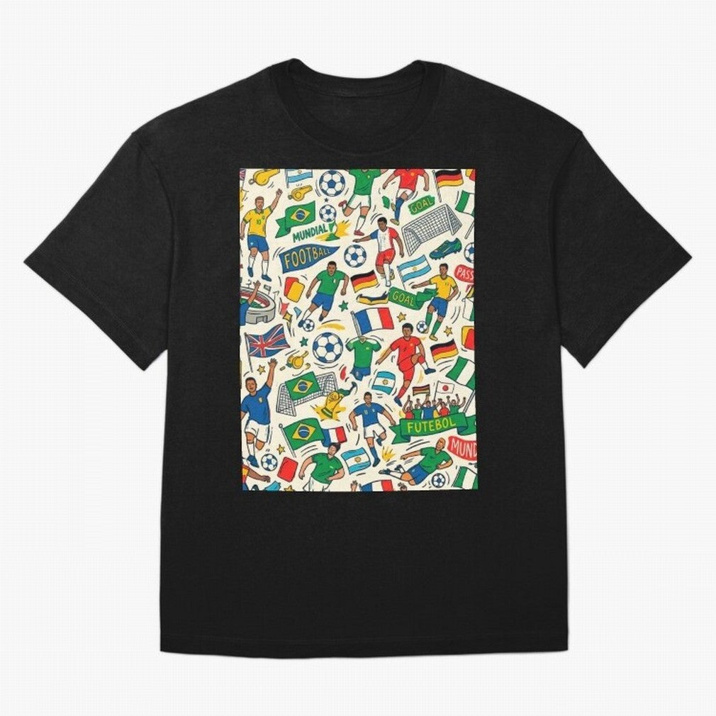 World Cup 2026: Global Football Fever Oversized T-Shirt Relive FIFA World Cup 2026 for Fans of Cristiano Ronaldo, Haaland and CR7 and Argentina, Bringing Game Day Rituals, Football Legends, Country Pride and the Road to the Final; Perfect for