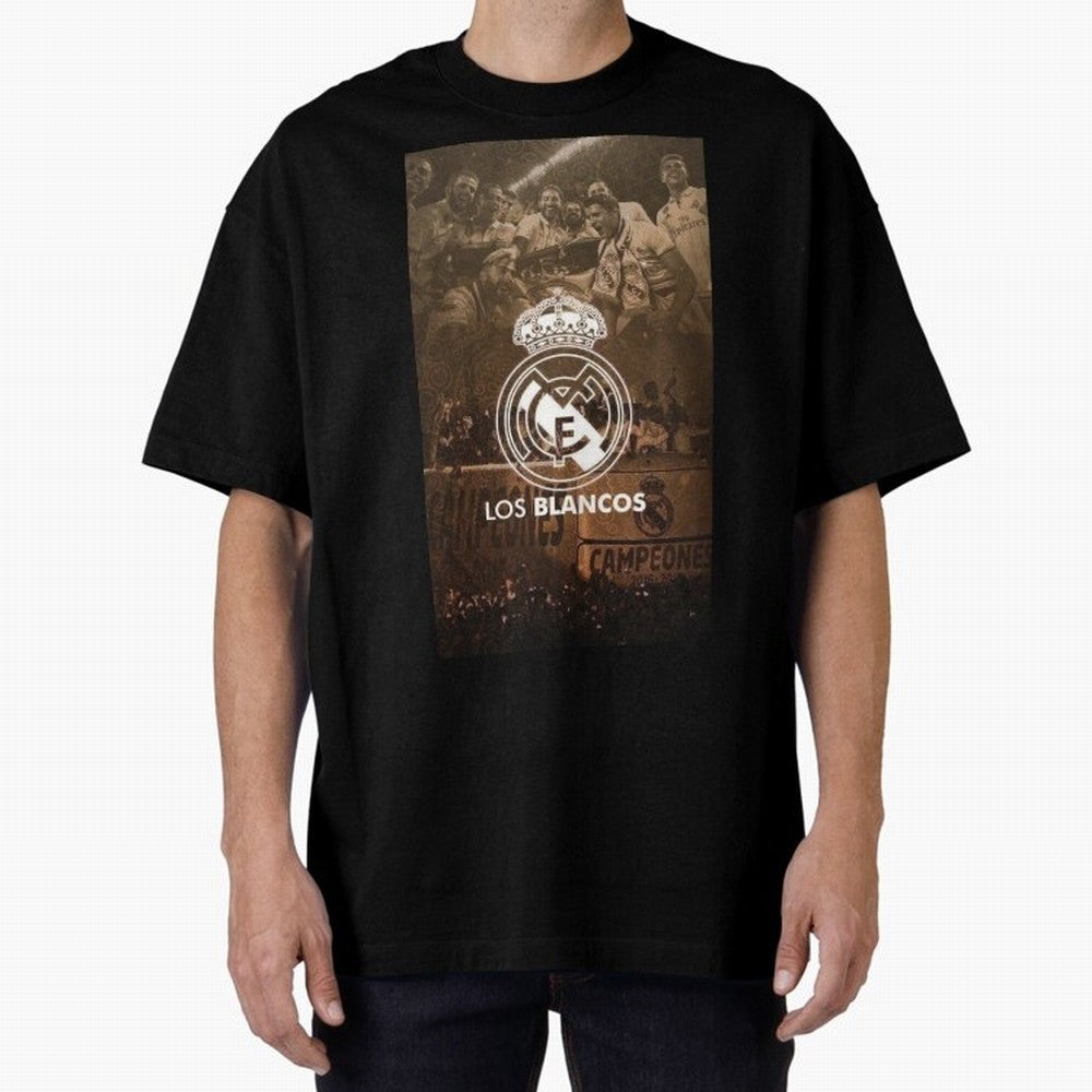 King Madrid Oversized T-Shirt Back the Journey through FIFA World Cup 2026 Group Stage Spirit, Filled with Portugal, Spain and Germany, Haaland and Mbappe, Match Day Excitement, Supporter Culture, Golden Goals and Global Football Passion; Ideal for