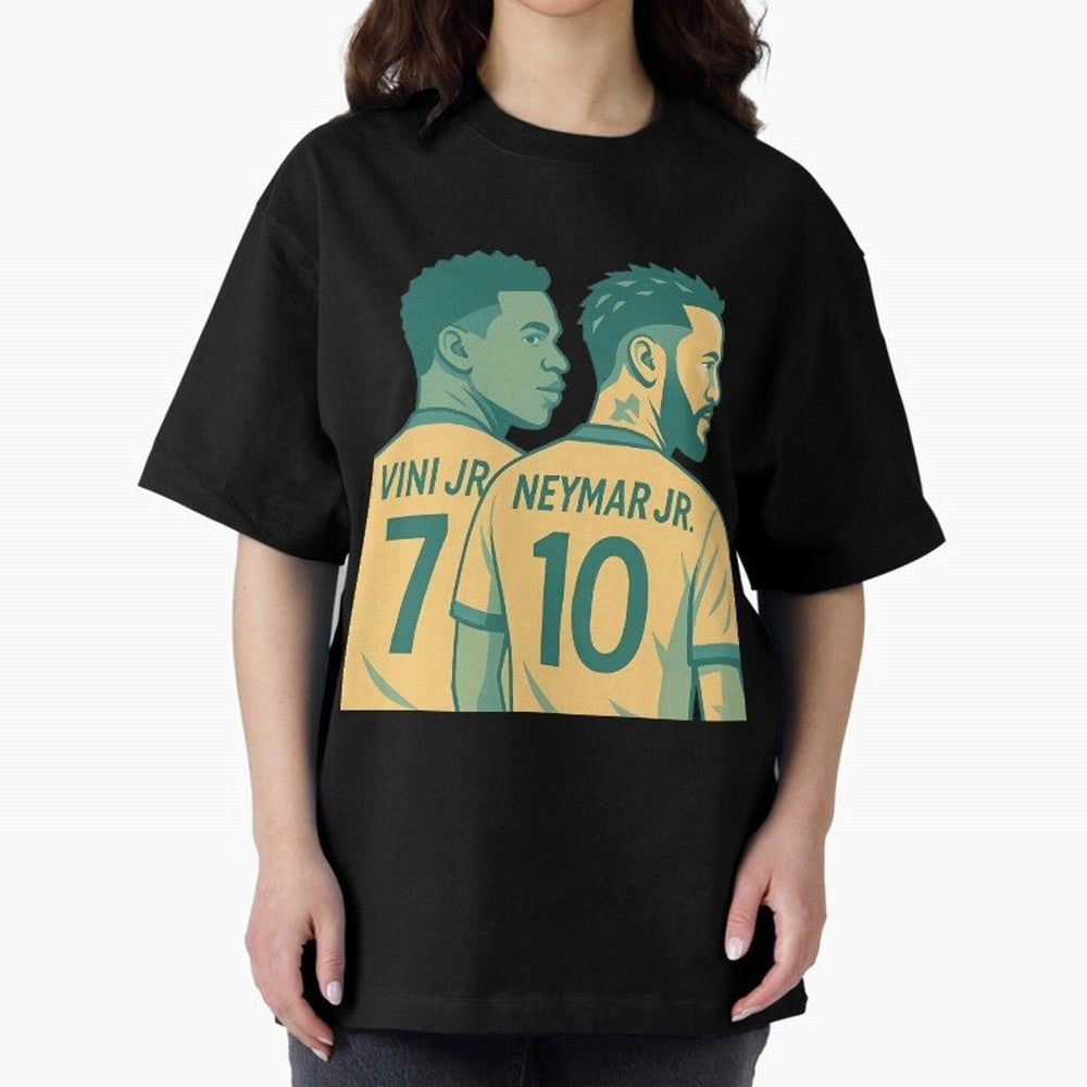 Vini Jr and Neymar Jr side-by-side Classic T-Shirt Show Your Stadium Side during FIFA World Cup 2026 Spirit, Celebrating Spain, Cristiano Ronaldo, Game Day Rituals, Football Legends, Country Pride and the Road to the Final; Ideal for Football Dads,