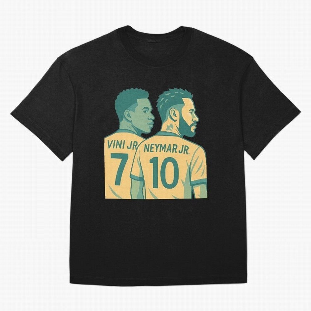 Vini Jr and Neymar Jr side-by-side Classic T-Shirt Show Your Stadium Side during FIFA World Cup 2026 Spirit, Celebrating Spain, Cristiano Ronaldo, Game Day Rituals, Football Legends, Country Pride and the Road to the Final; Ideal for Football Dads,