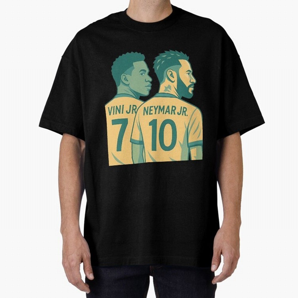 Vini Jr and Neymar Jr side-by-side Classic T-Shirt Show Your Stadium Side during FIFA World Cup 2026 Spirit, Celebrating Spain, Cristiano Ronaldo, Game Day Rituals, Football Legends, Country Pride and the Road to the Final; Ideal for Football Dads,