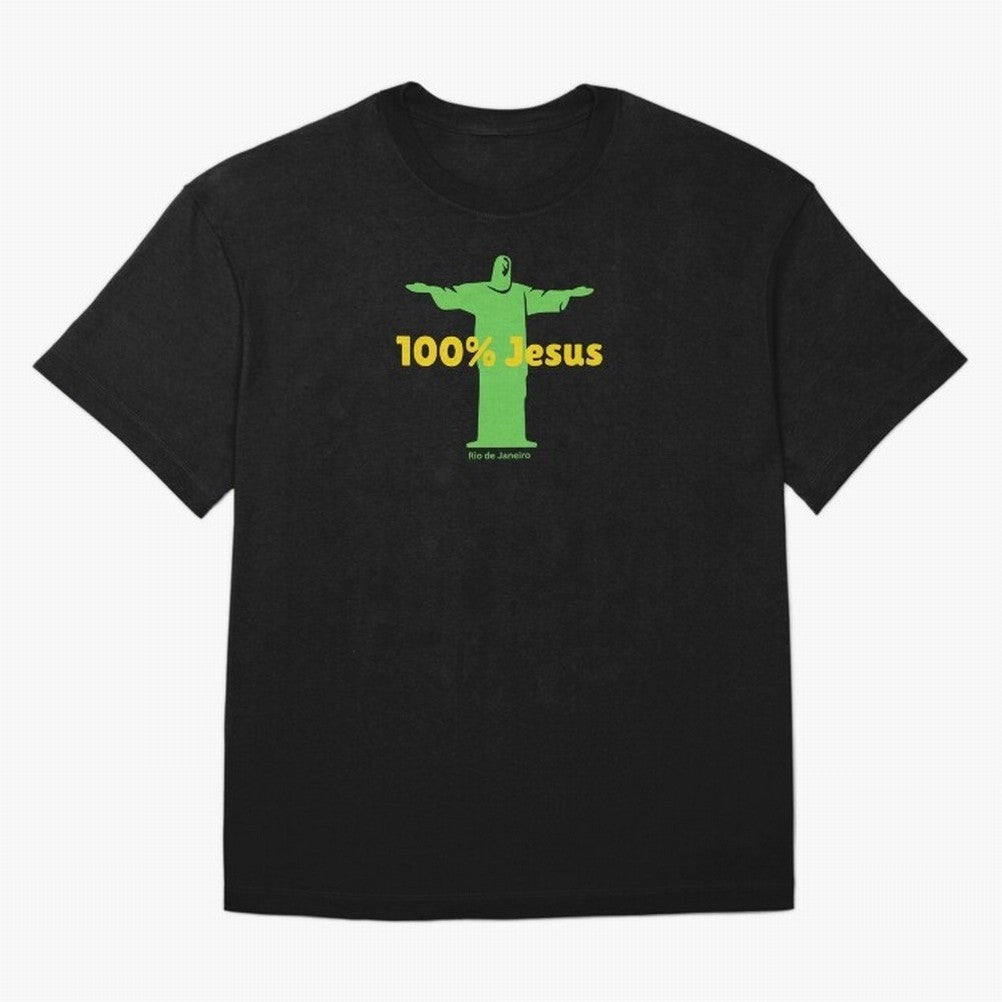 100% Jesus Christ the Redeemer Christian Brazilian Classic T-Shirt Celebrate FIFA World Cup 2026 Group Stage for Fans of Messi and Cristiano Ronaldo and Argentina, France and Brazil, Bringing Global Supporter Spirit, Legendary Goals, National