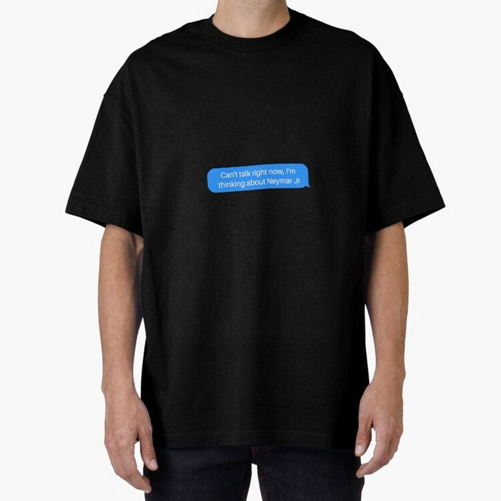 Can't talk right now, I'm thinking about Neymar Jr Blue Text Classic T-Shirt Feel the Heartbeat of Global Football Passion for FIFA World Cup 2026 Group Stage, Capturing Neymar, Haaland and Cristiano Ronaldo, England, Sports Nostalgia,