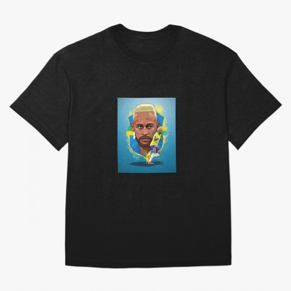 neymar art - neymar illustration T Shirt Oversized T-Shirt Stand with FIFA World Cup 2026 Group Stage for Fans of Mbappe and Neymar and Netherlands, Bringing Tournament Hype, Historic Matchups, Family Viewing Parties and Global Sports Pride; Ideal