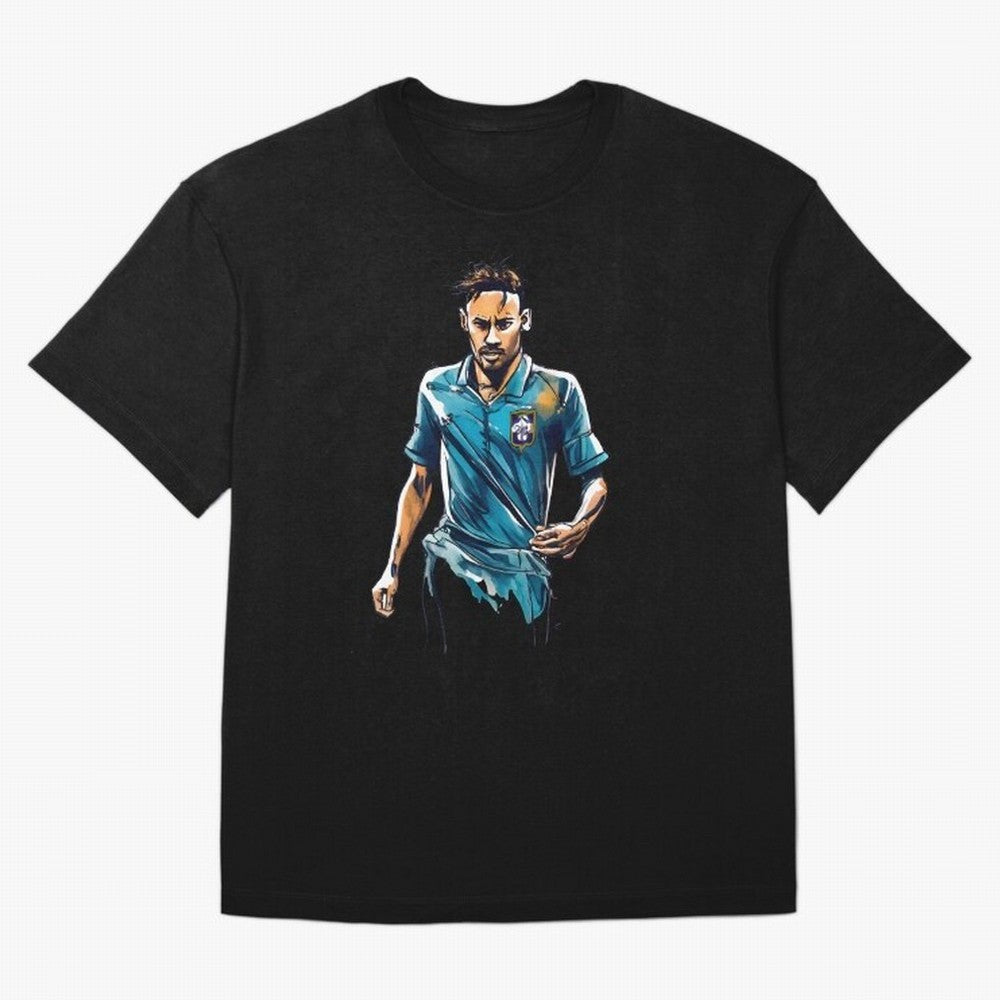 Neymar Jr watercolor drawing Classic T-Shirt Carry the FIFA World Cup 2026 Group Stage Journey through Messi, CR7 and Mbappe Highlights, Argentina Pride, Soccer Culture, Superstar Moments, National Team Dreams and Competitive Fire; Ideal for