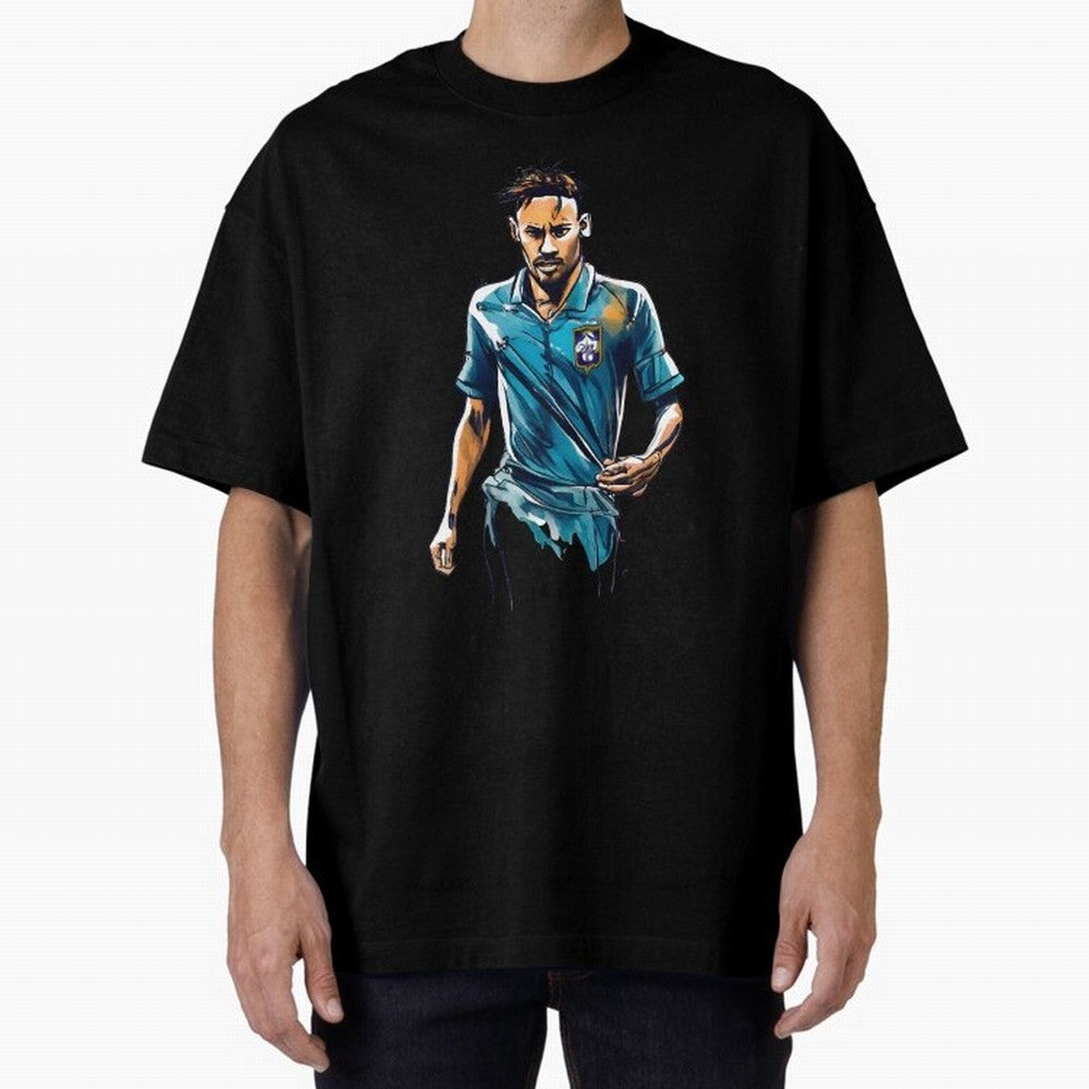 Neymar Jr watercolor drawing Classic T-Shirt Carry the FIFA World Cup 2026 Group Stage Journey through Messi, CR7 and Mbappe Highlights, Argentina Pride, Soccer Culture, Superstar Moments, National Team Dreams and Competitive Fire; Ideal for