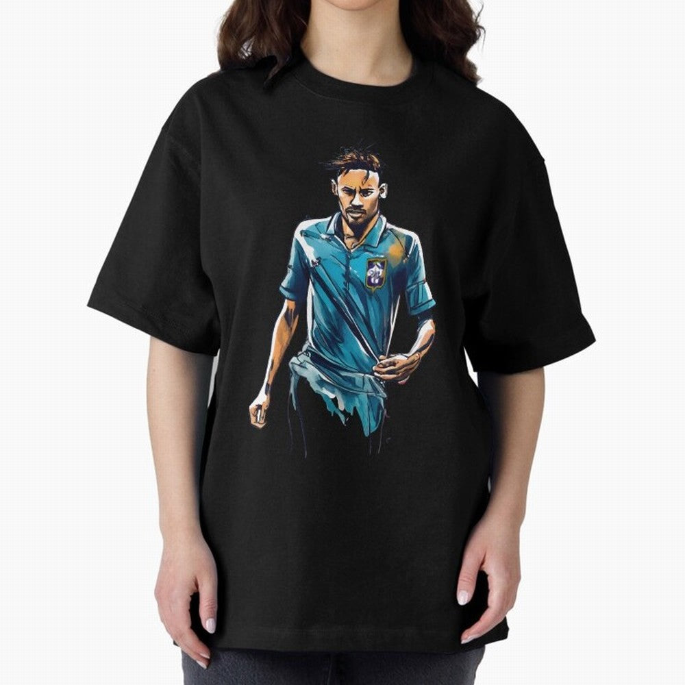 Neymar Jr watercolor drawing Classic T-Shirt Carry the FIFA World Cup 2026 Group Stage Journey through Messi, CR7 and Mbappe Highlights, Argentina Pride, Soccer Culture, Superstar Moments, National Team Dreams and Competitive Fire; Ideal for