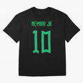 Neymar Jr #10 (Brazil) Oversized T-Shirt Join the Global Buzz around Match Day Hype around FIFA World Cup 2026 Group Stage, Mbappe, Spain, Sports Nostalgia, International Competition, Famous Players and Unforgettable Victories; Created for Match