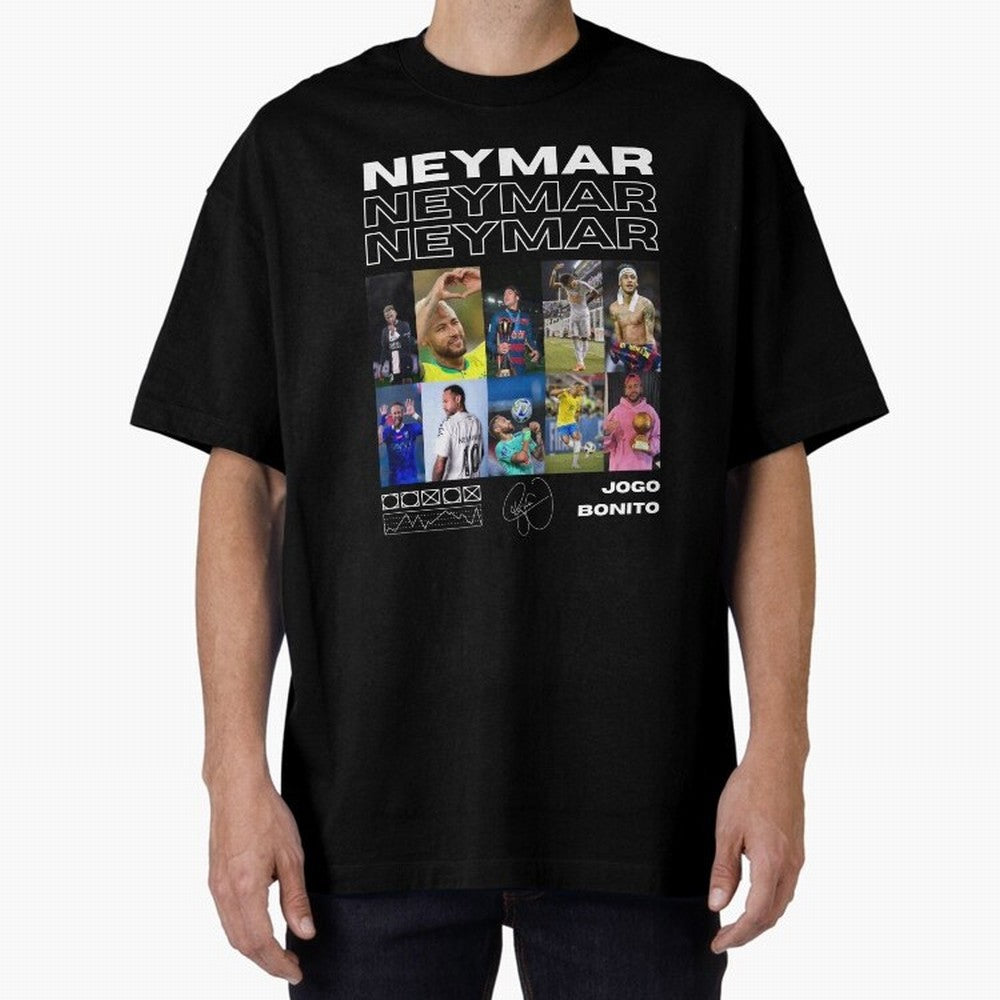 Neymar Jr. Collage Classic T-Shirt Celebrate Rivalries and Pride in Global Football Passion for FIFA World Cup 2026 USA Canada Mexico, Made for Neymar, Haaland and Cristiano Ronaldo, Argentina, Vintage Soccer Flavor, Modern Football Stars, National
