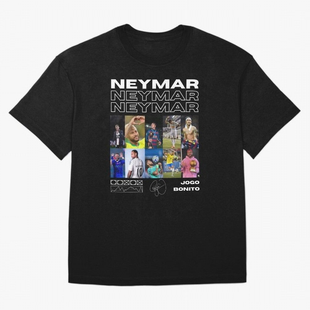 Neymar Jr. Collage Classic T-Shirt Celebrate Rivalries and Pride in Global Football Passion for FIFA World Cup 2026 USA Canada Mexico, Made for Neymar, Haaland and Cristiano Ronaldo, Argentina, Vintage Soccer Flavor, Modern Football Stars, National