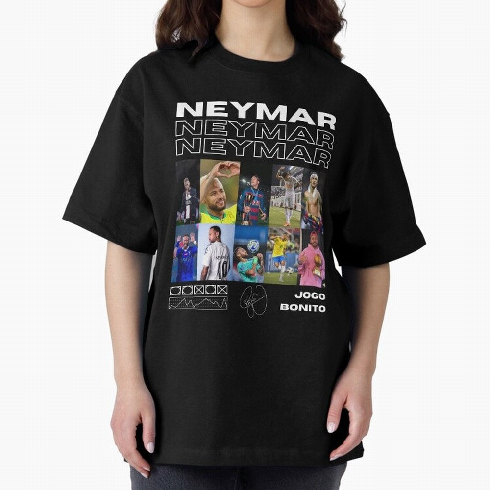 Neymar Jr. Collage Classic T-Shirt Celebrate Rivalries and Pride in Global Football Passion for FIFA World Cup 2026 USA Canada Mexico, Made for Neymar, Haaland and Cristiano Ronaldo, Argentina, Vintage Soccer Flavor, Modern Football Stars, National