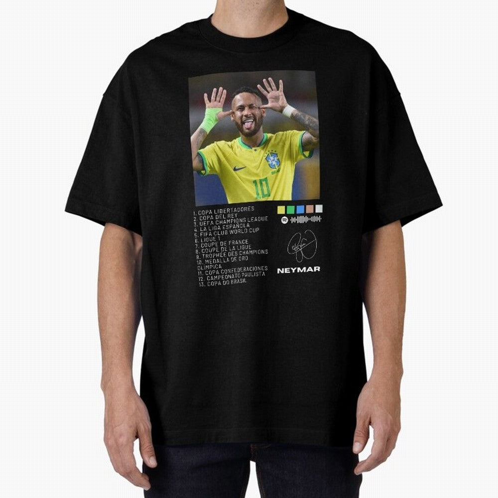 Neymar Brazil 10 Oversized T-Shirt Make Every Match About FIFA World Cup 2026 USA Canada Mexico Highlighting Mbappe and Neymar, Spain and Netherlands Energy, Tournament Hype, Historic Matchups, Family Viewing Parties and Global Sports Pride; Built