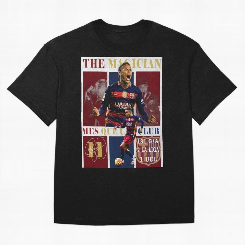 Neymar Jr Barcelona 2015 UCL Poster Classic T-Shirt Capture Global Football Passion for FIFA World Cup 2026 USA Canada Mexico, Capturing Neymar, Netherlands, Football Festival Excitement, Trophy Ambitions, Country Rivalries and Star Player Buzz;