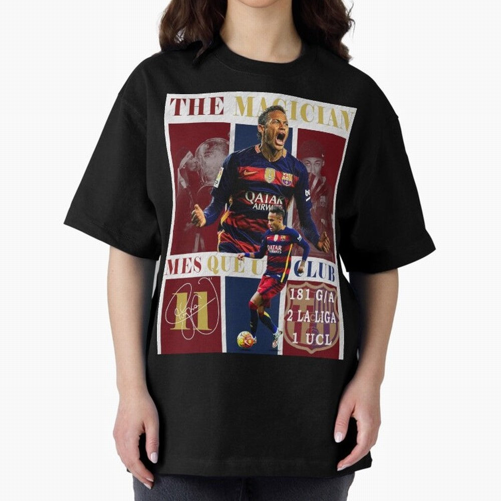Neymar Jr Barcelona 2015 UCL Poster Classic T-Shirt Capture Global Football Passion for FIFA World Cup 2026 USA Canada Mexico, Capturing Neymar, Netherlands, Football Festival Excitement, Trophy Ambitions, Country Rivalries and Star Player Buzz;