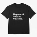 Neymar + Silva + Vinicius - Brazil Brazilian World Cup Squad Team Players Football Soccer Qatar WC 22 Oversized T-Shirt Make Every Match About Global Football Passion for FIFA World Cup 2026, Driven by Cristiano Ronaldo, Brazil, Portugal and