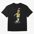 Mascot Cartoon Neymar Football Player Brazil Classic T-Shirt Celebrate the Biggest Stage of FIFA World Cup 2026 Spirit, Driven by Argentina and Brazil, Neymar, Haaland and Cristiano Ronaldo, Goal Celebration Energy, Supporter Heritage, Football