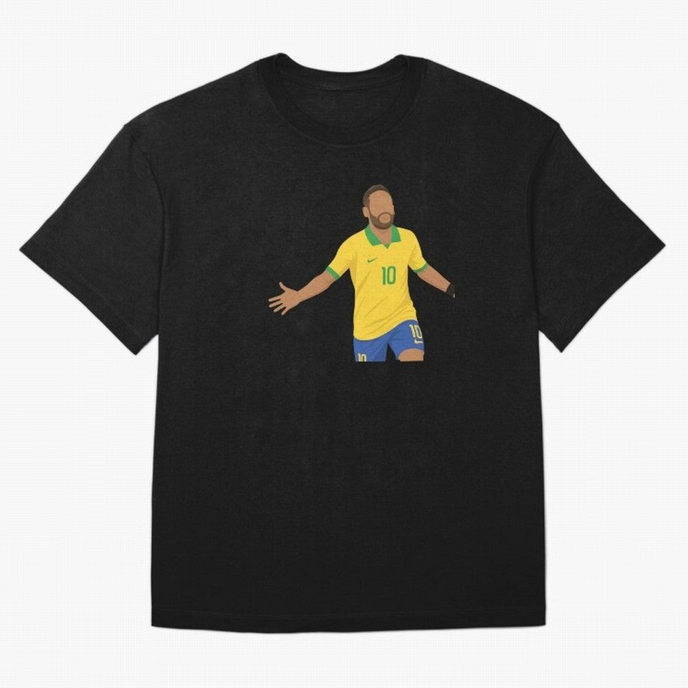 Neymar Jr in Yellow Glory Sticker Oversized T-Shirt Make Your Look Match Global Football Passion for FIFA World Cup 2026 USA Canada Mexico, Capturing Neymar, Haaland and Cristiano Ronaldo, Argentina, France and Brazil, Stadium Memories, Football
