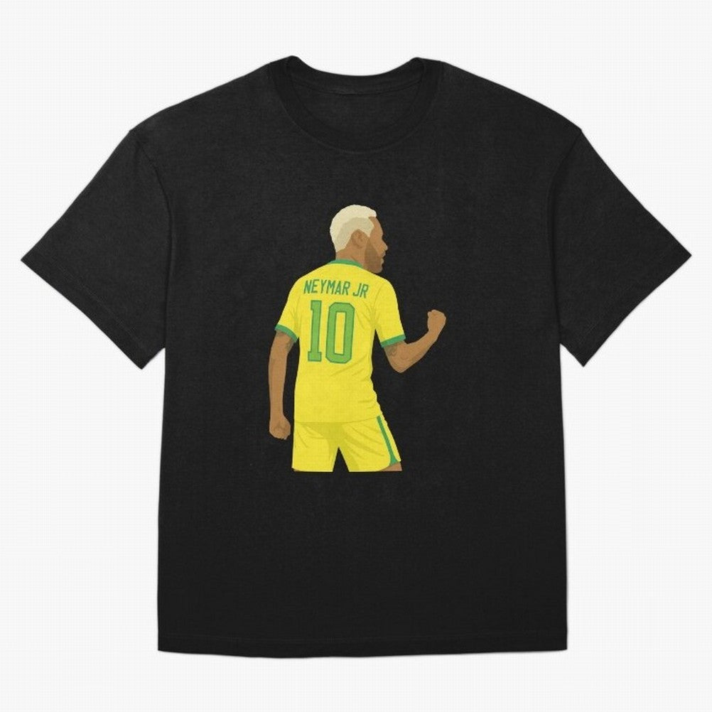 Neymar Jr in Yellow Glory Sticker Oversized T-Shirt Create FIFA World Cup 2026 USA Canada Mexico Made for Mbappe, England and Germany Energy, Championship Spirit, Famous Goals, Roaring Crowds and International Football Unity; Made for Collectors
