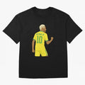 Neymar Jr in Yellow Glory Sticker Oversized T-Shirt Create FIFA World Cup 2026 USA Canada Mexico Made for Mbappe, England and Germany Energy, Championship Spirit, Famous Goals, Roaring Crowds and International Football Unity; Made for Collectors