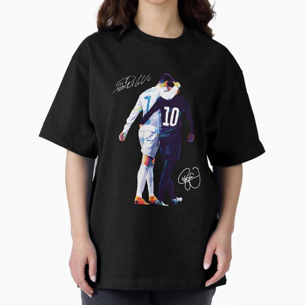 Cristiano Ronaldo and Neymar Jr Wpap Art Oversized T-Shirt Celebrate Every Goal in FIFA World Cup 2026 Built around Cristiano Ronaldo, England, France and Netherlands Energy, Fan Favorite Moments, National Team Passion, Big Match Drama and Soccer