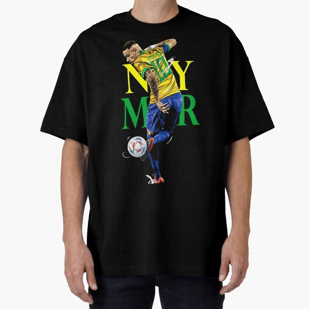 Neymar JR Brazil Oversized T-Shirt Bring Legendary Rivalry Energy to Match Day Hype around FIFA World Cup 2026 Group Stage, Mbappe and Neymar, England and Germany, Champion Mindset, Group Stage Buzz, Knockout Tension and Passionate Fan Culture;