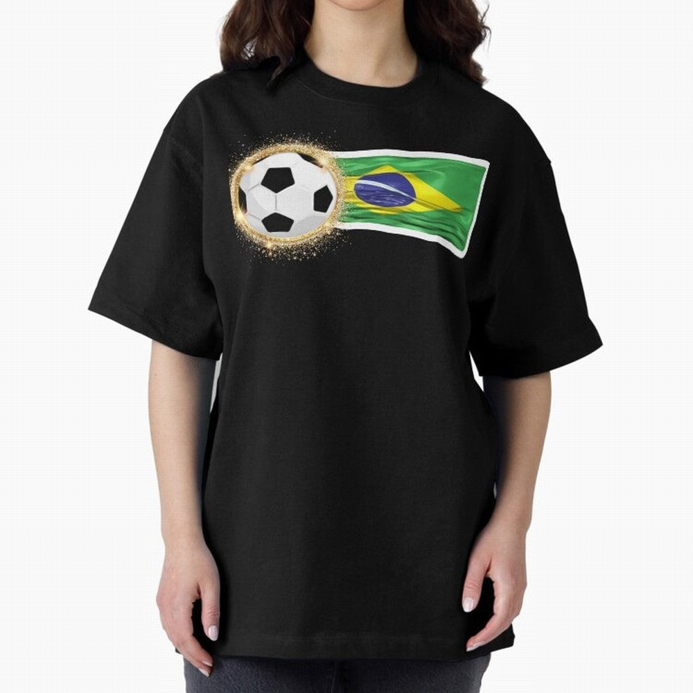 BRAZIL - BRAZILIAN FOOTBALL STICKER Classic T-Shirt Celebrate Football Dreams Across FIFA World Cup 2026 Spirit, Featuring England and Germany, Messi, Neymar and Mbappe, Football Festival Excitement, Trophy Ambitions, Country Rivalries and Star